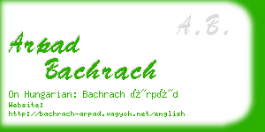 arpad bachrach business card